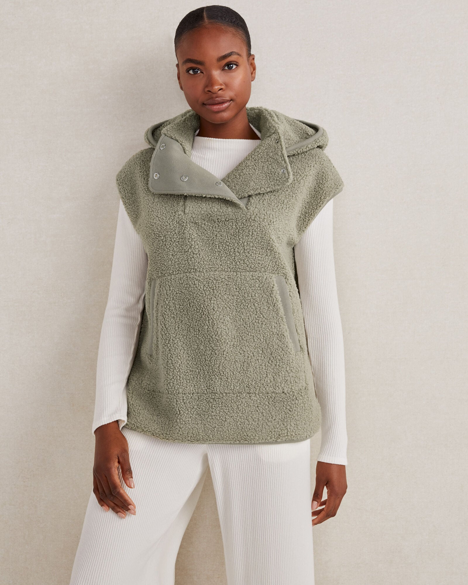 Sherpa Hooded Vest | Haven Well Within