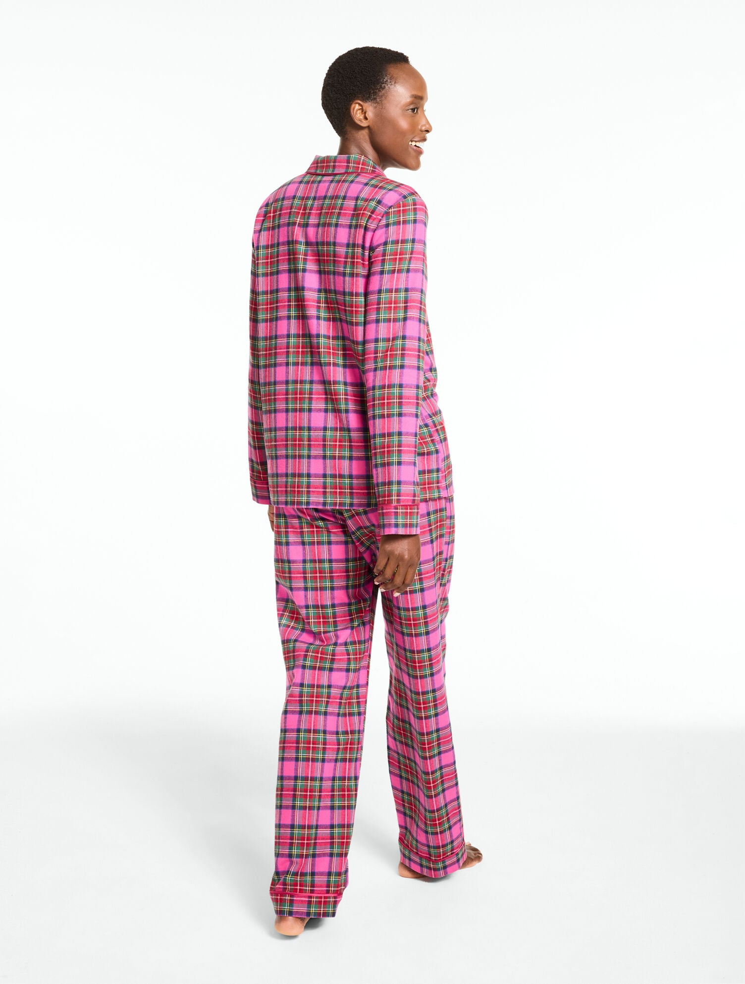 Cotton Flannel Pajama Set - Graceful Plaid