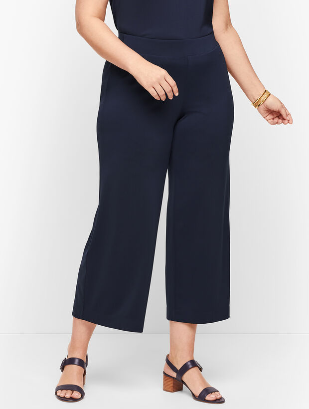 Knit Jersey Wide Leg Crops