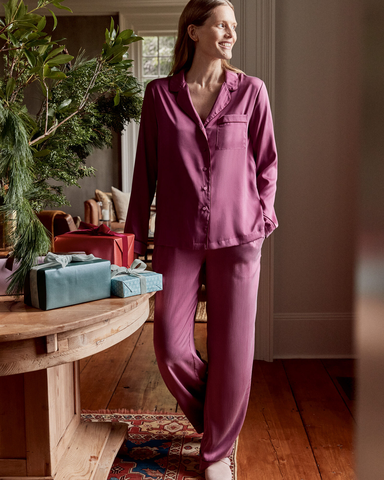 Washable Silk Drawstring Pants
