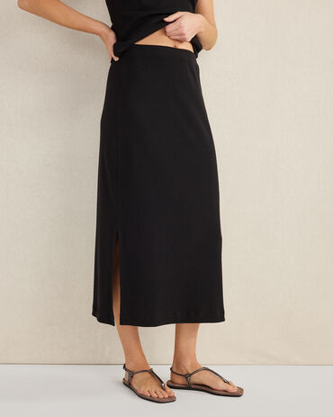 Organic Cotton Rib Knit Skirt