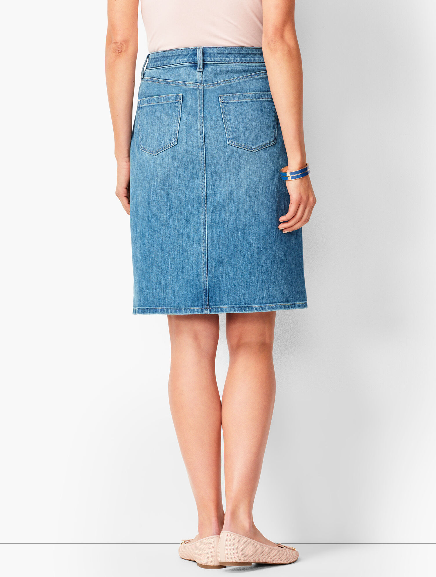 Embroidered Denim Skirt