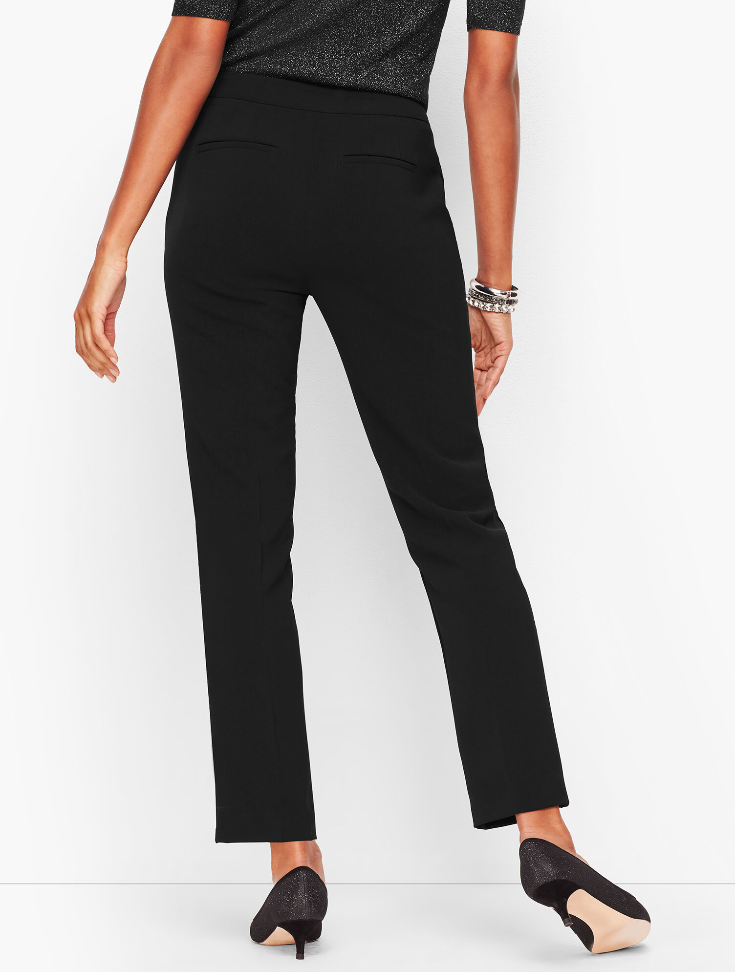 Stretch Crepe Tuxedo Pants