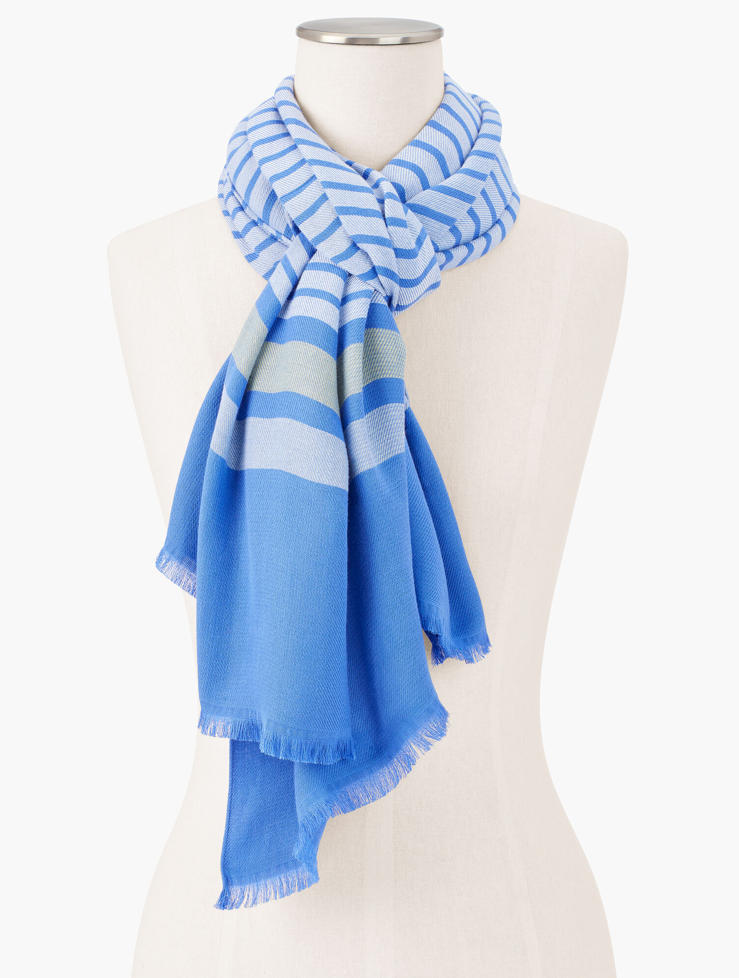 Stripe Oblong Scarf | Talbots, image size:1504x1989