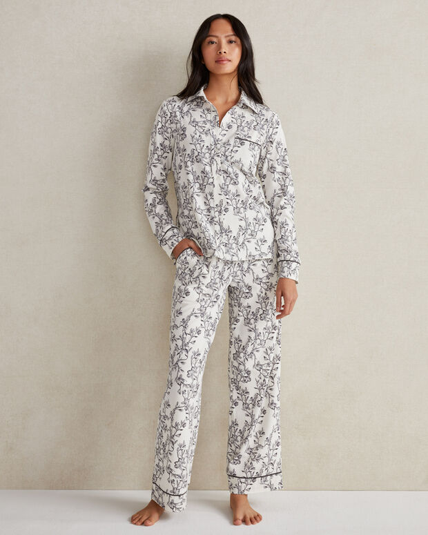 Organic Cotton Jersey Magnolia Pajama Shirt