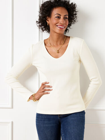 Ribbed Long Sleeve Tee