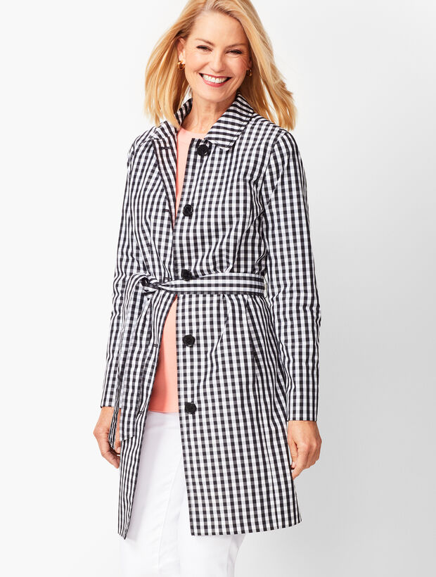 Gingham Trench Coat