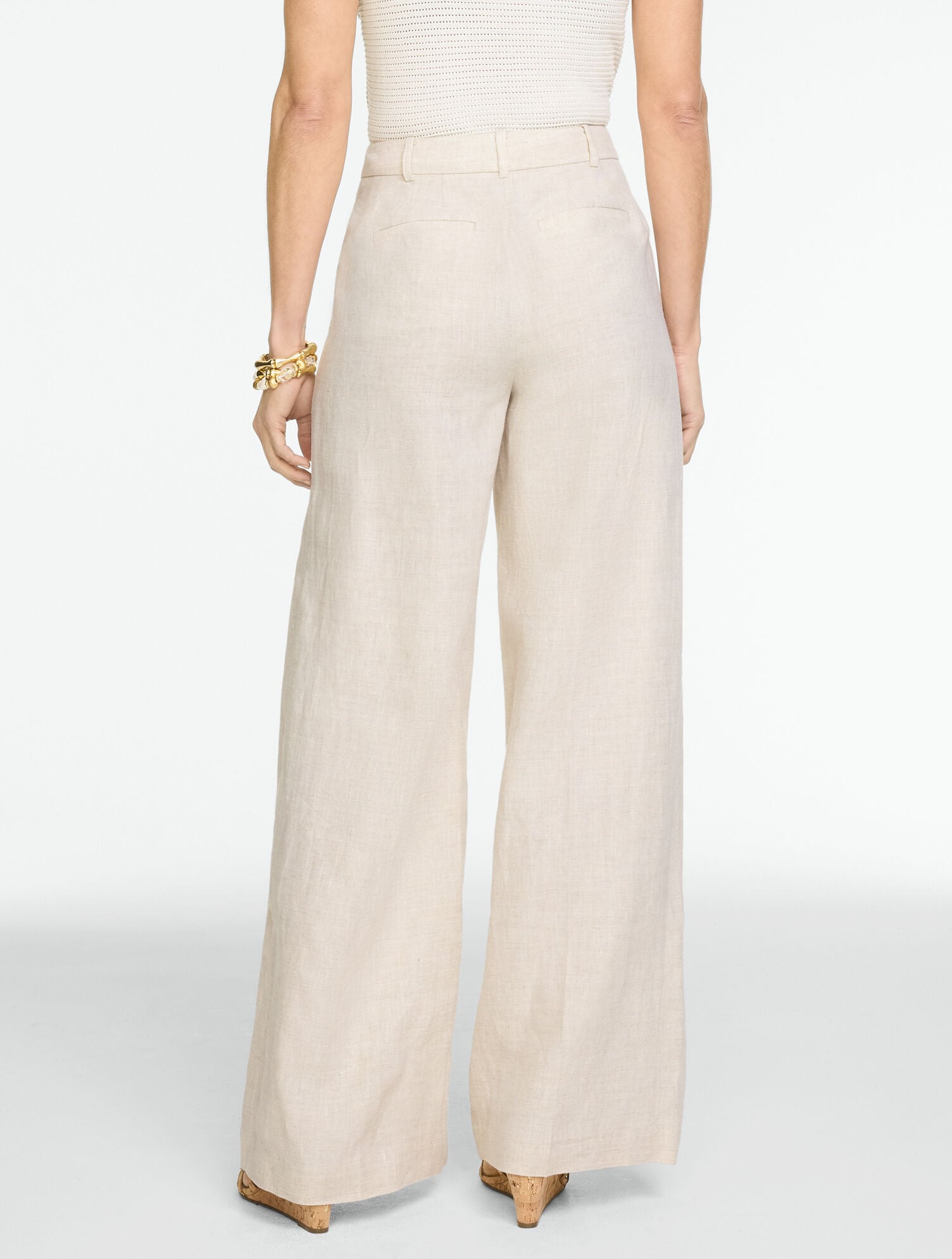 Classic Linen Wide Leg Trousers