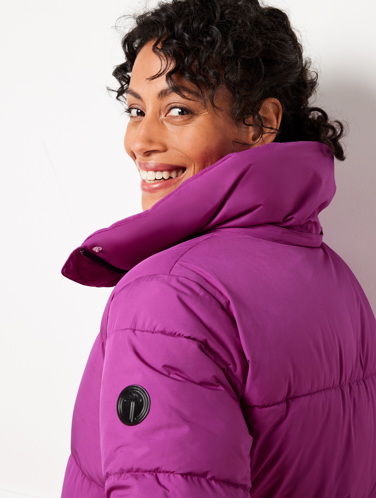 Fleece-Lined Hooded Quilted Puffer Coat