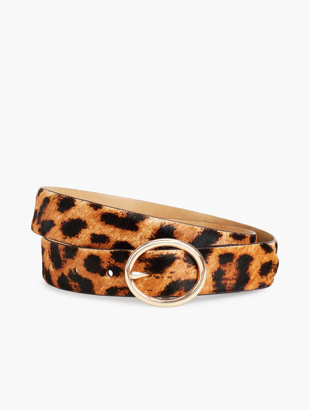 Calf Hair Belt - Leopard