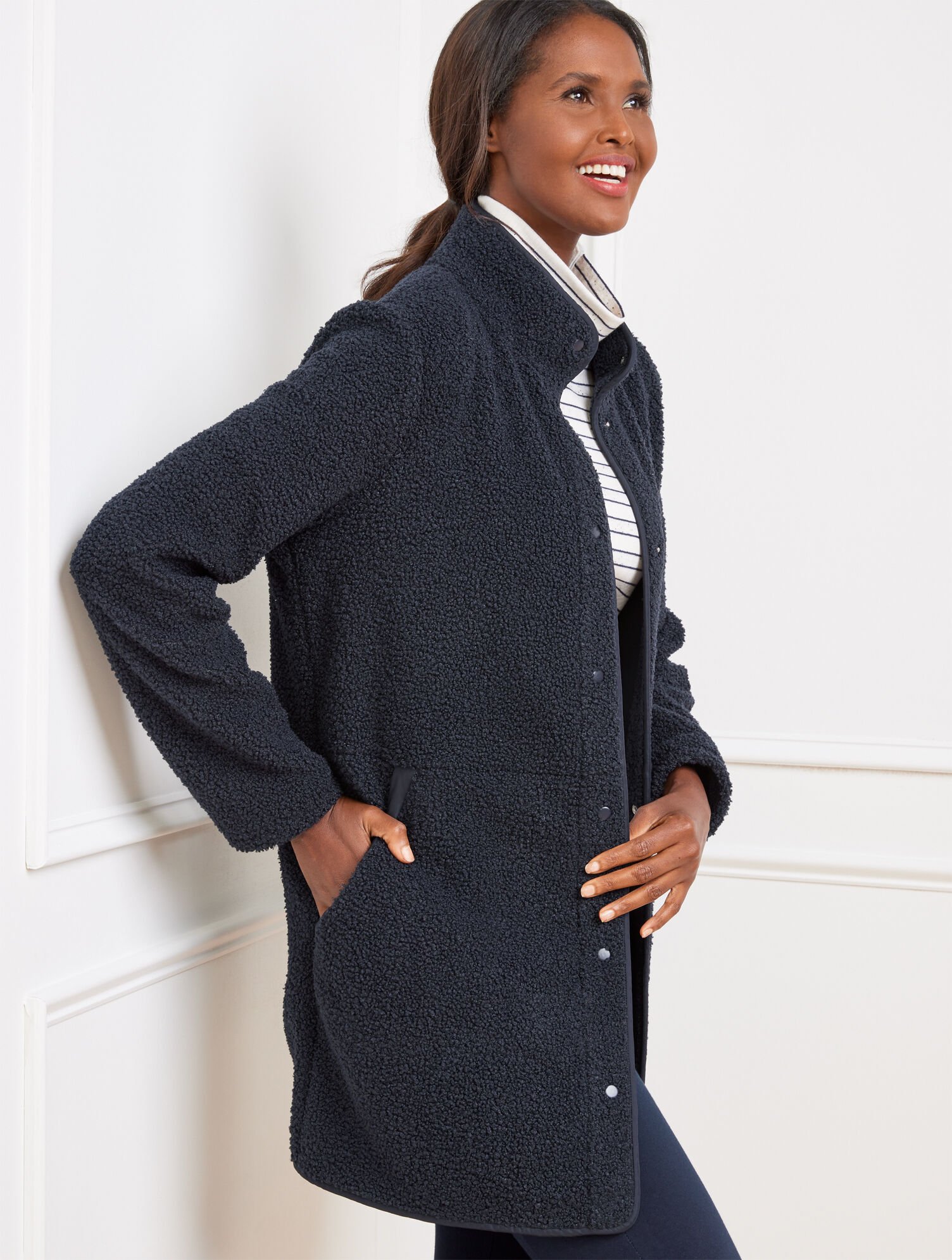 Cozy Sherpa Mockneck Jacket | Talbots