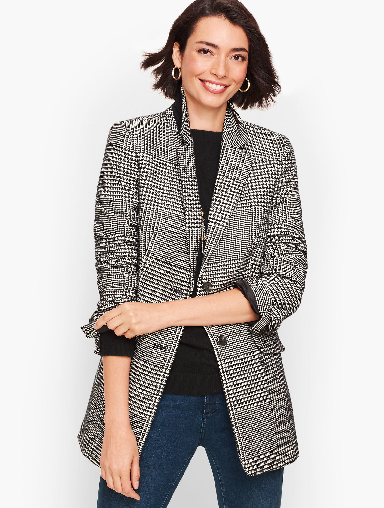 vintage houndstooth blazer
