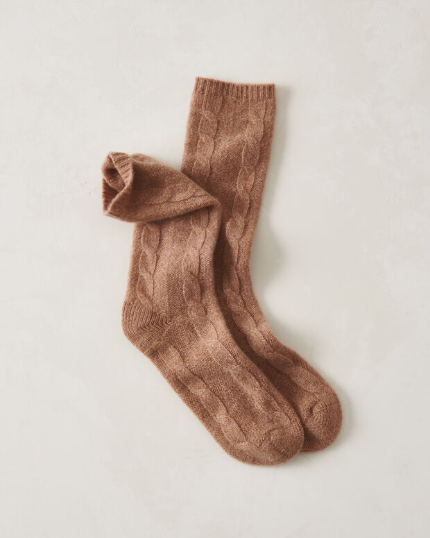 Cashmere Chunky Cable Knit Socks Haven Well Within
