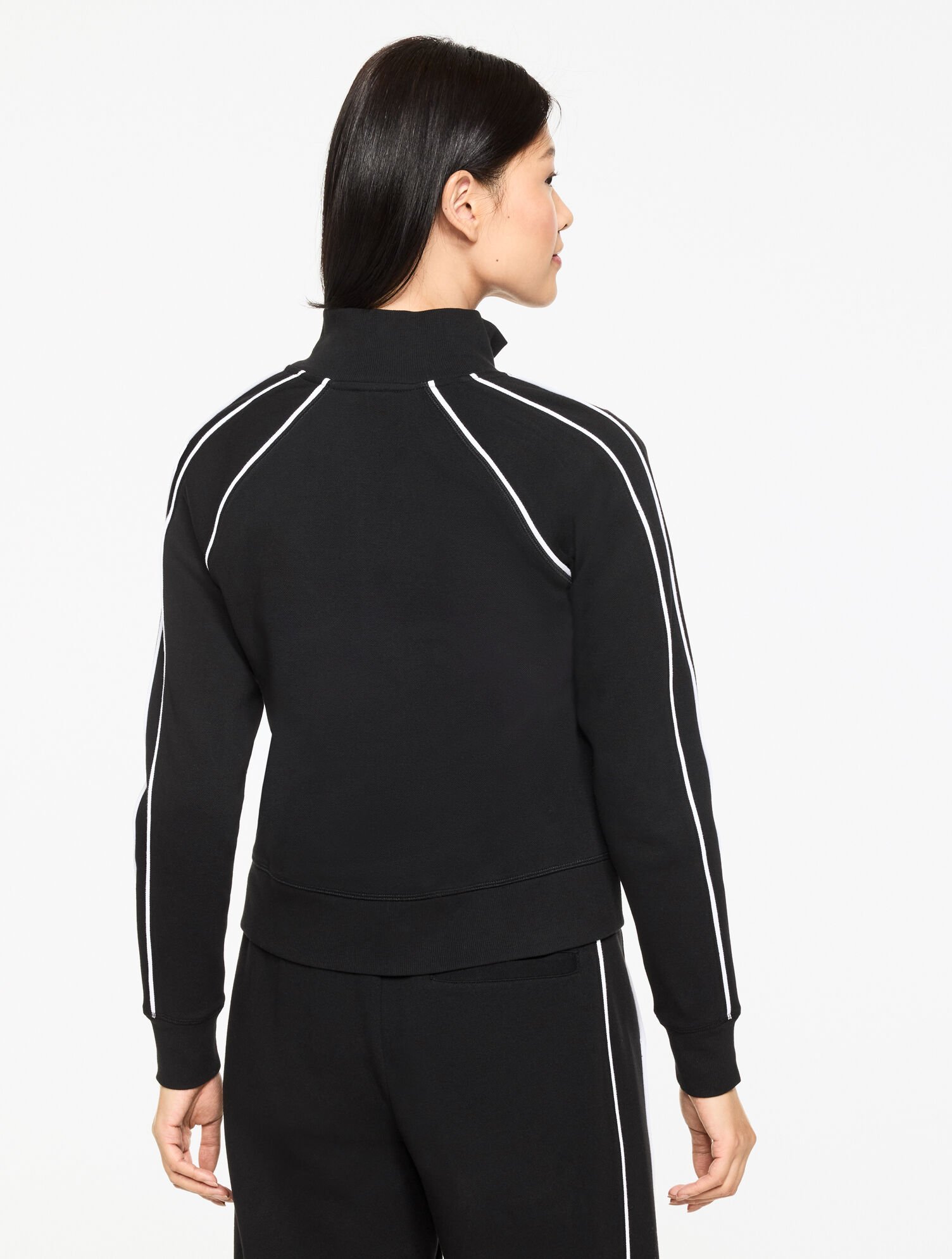 Piqu&eacute; Full-Zip Jacket - Piped