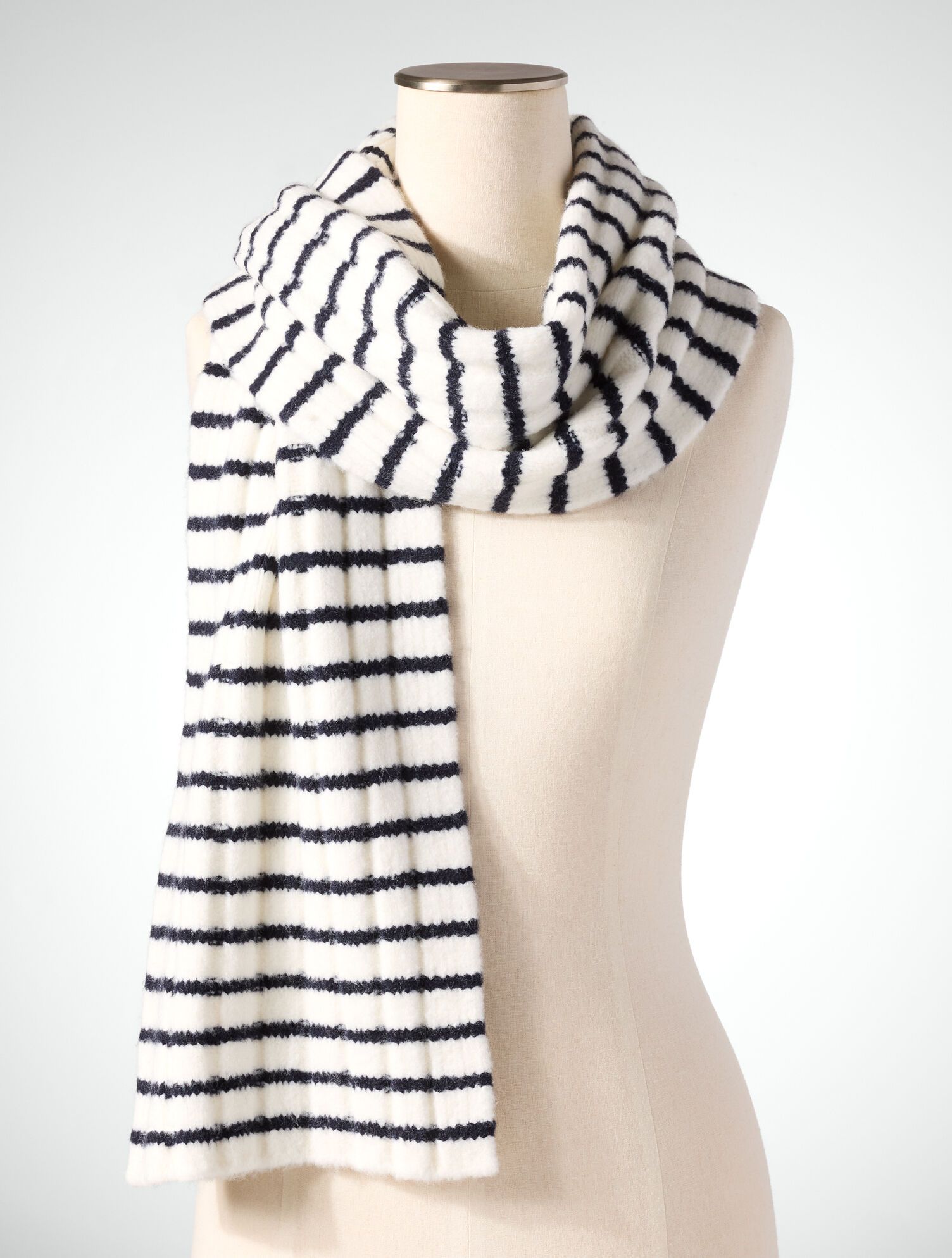 Soft Ribbed Scarf - Stripe