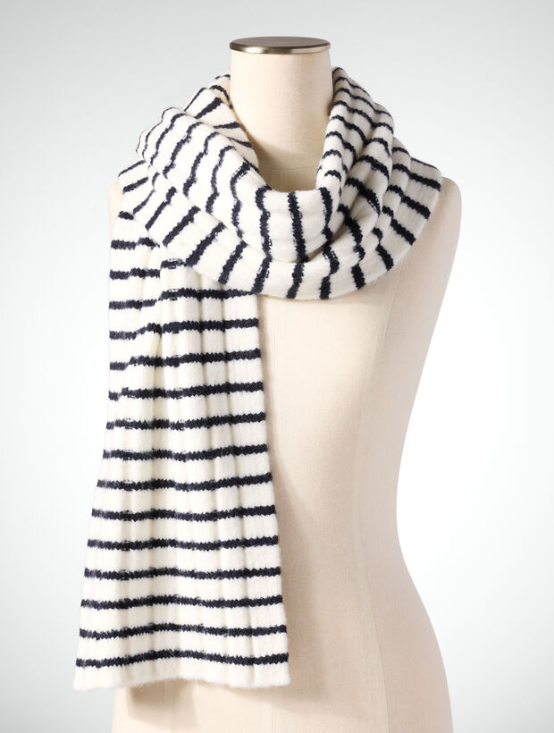 Soft Ribbed Scarf - Stripe