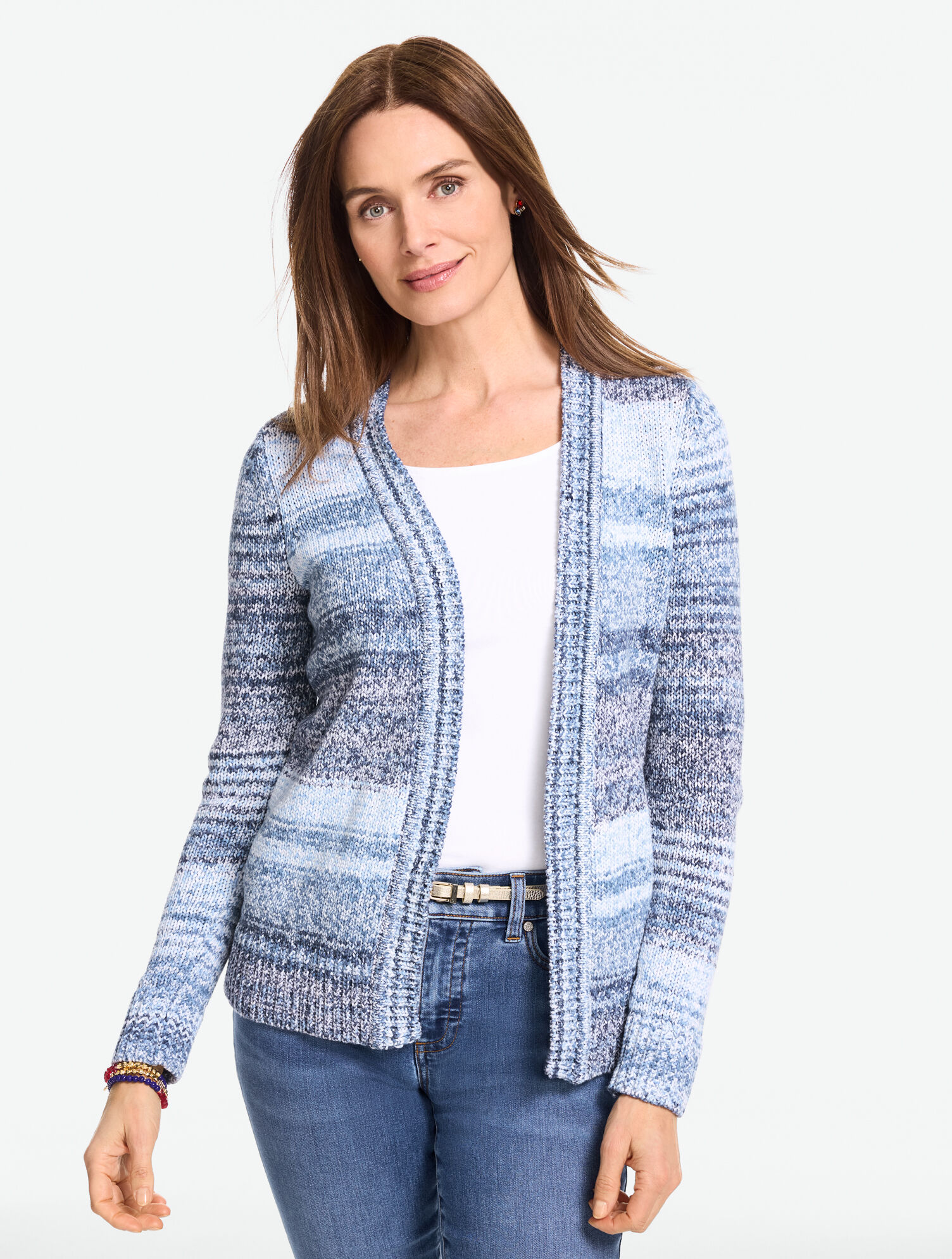 Open Front Flag Cardigan