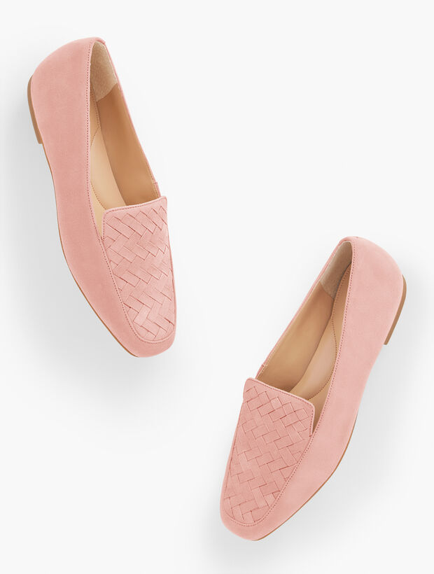 Stella Woven Suede Loafers