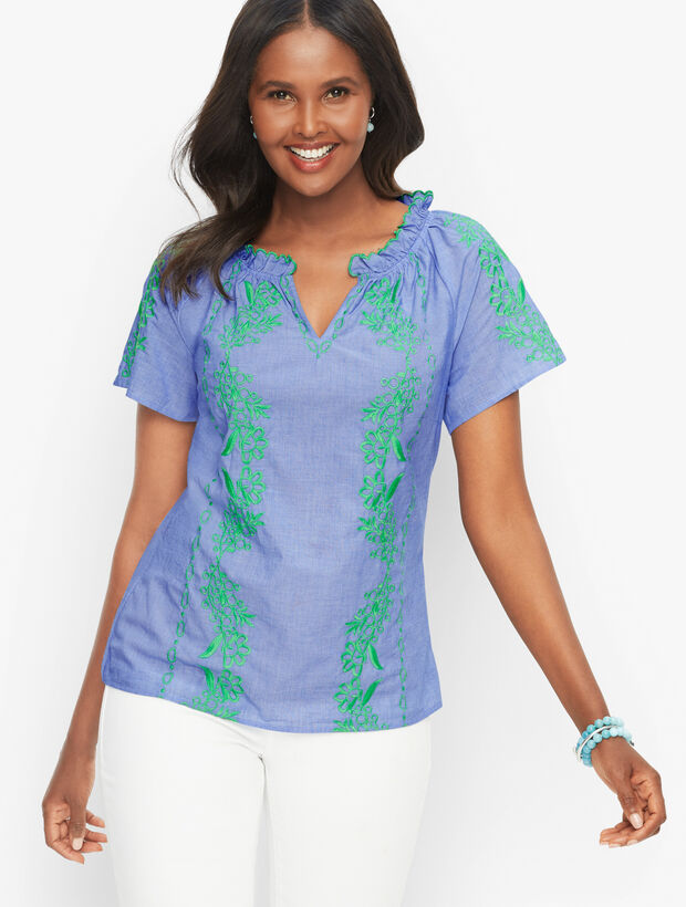 Floral Embroidered Top