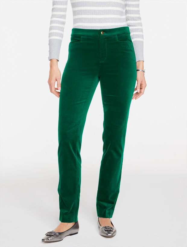 Straight Leg Stretch Velveteen Pants