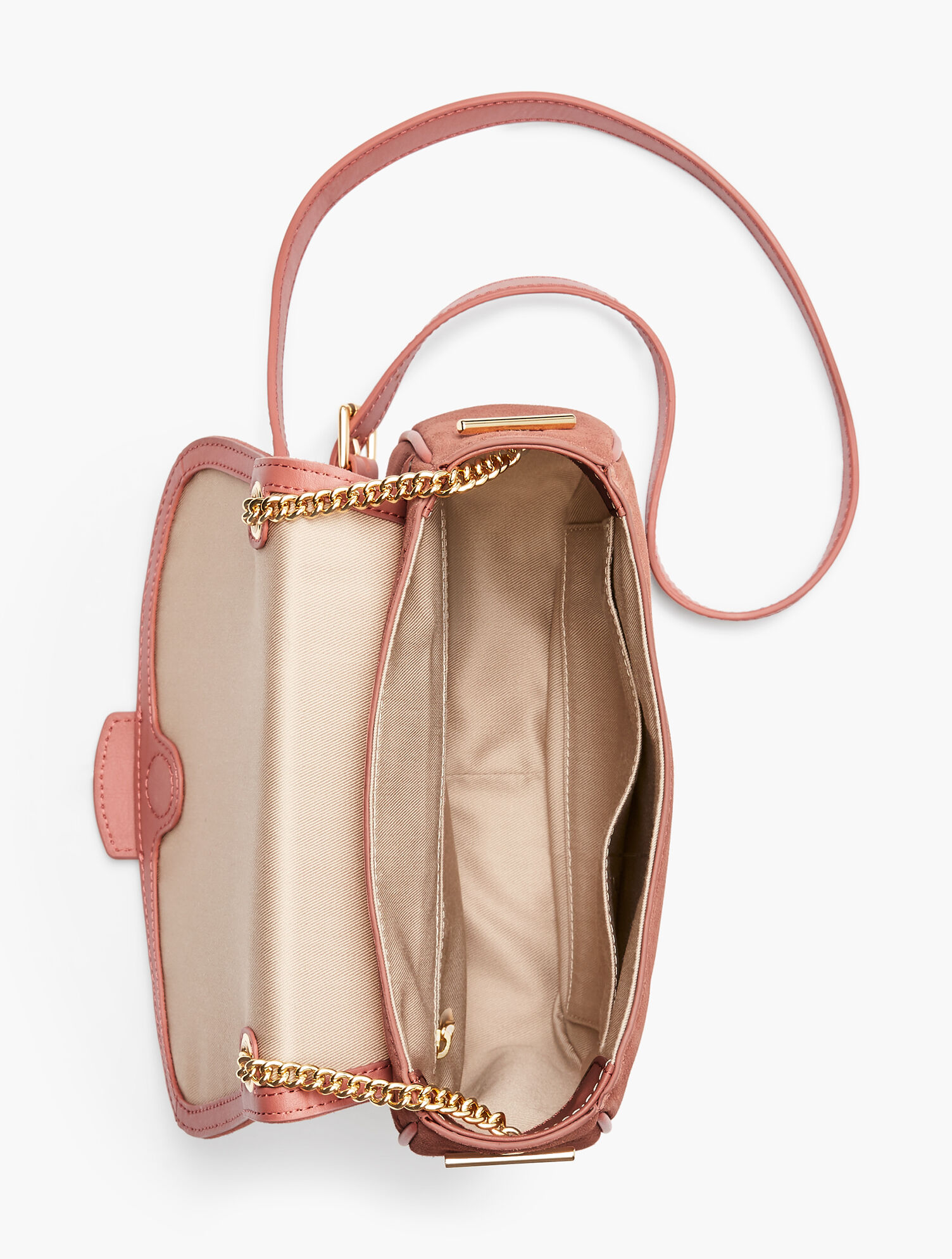 Suede Half Moon Crossbody Bag