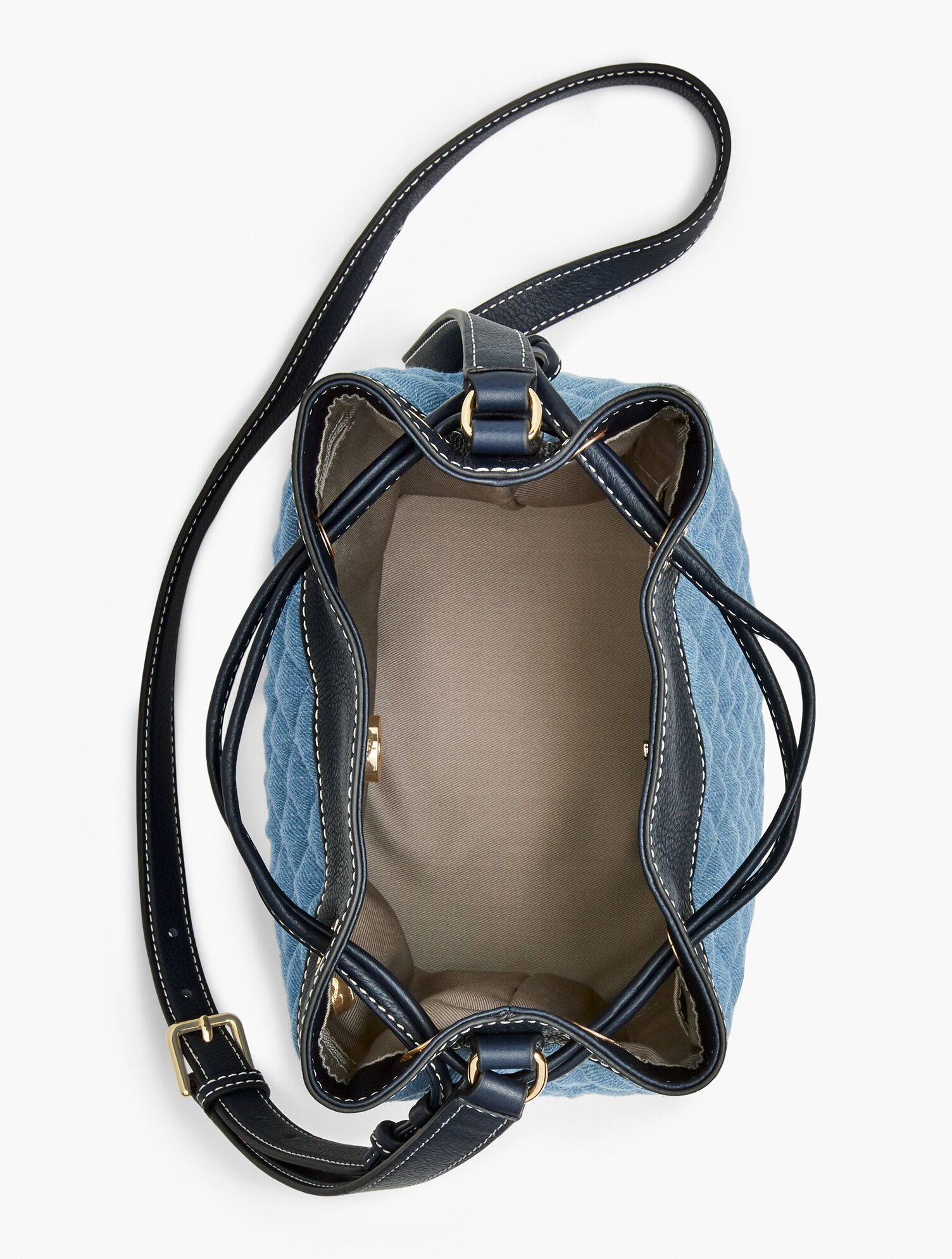 Bucket Bag - Quilted Denim