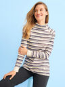 Brushed Stripe Terry Pullover