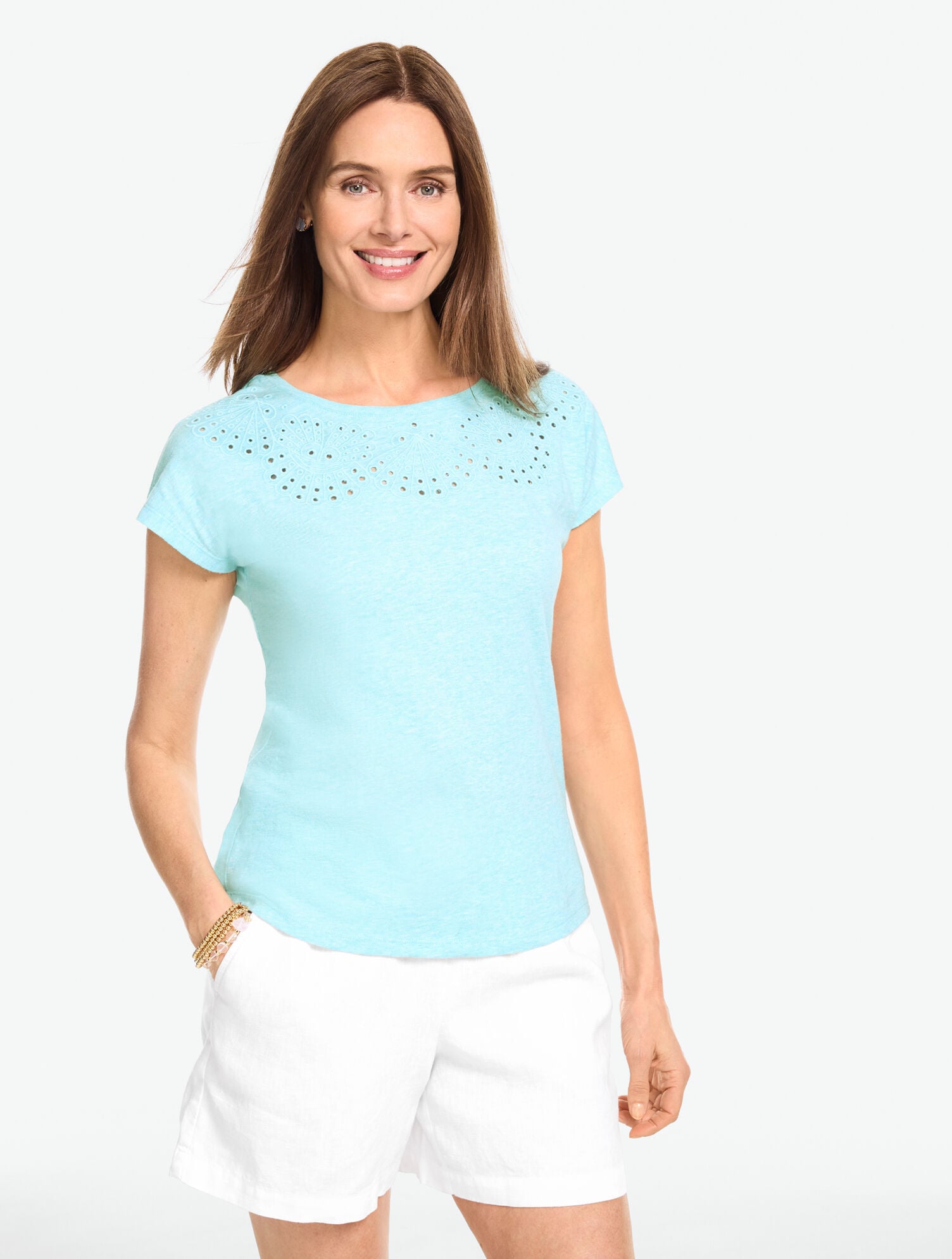 Eyelet Seashell Tee
