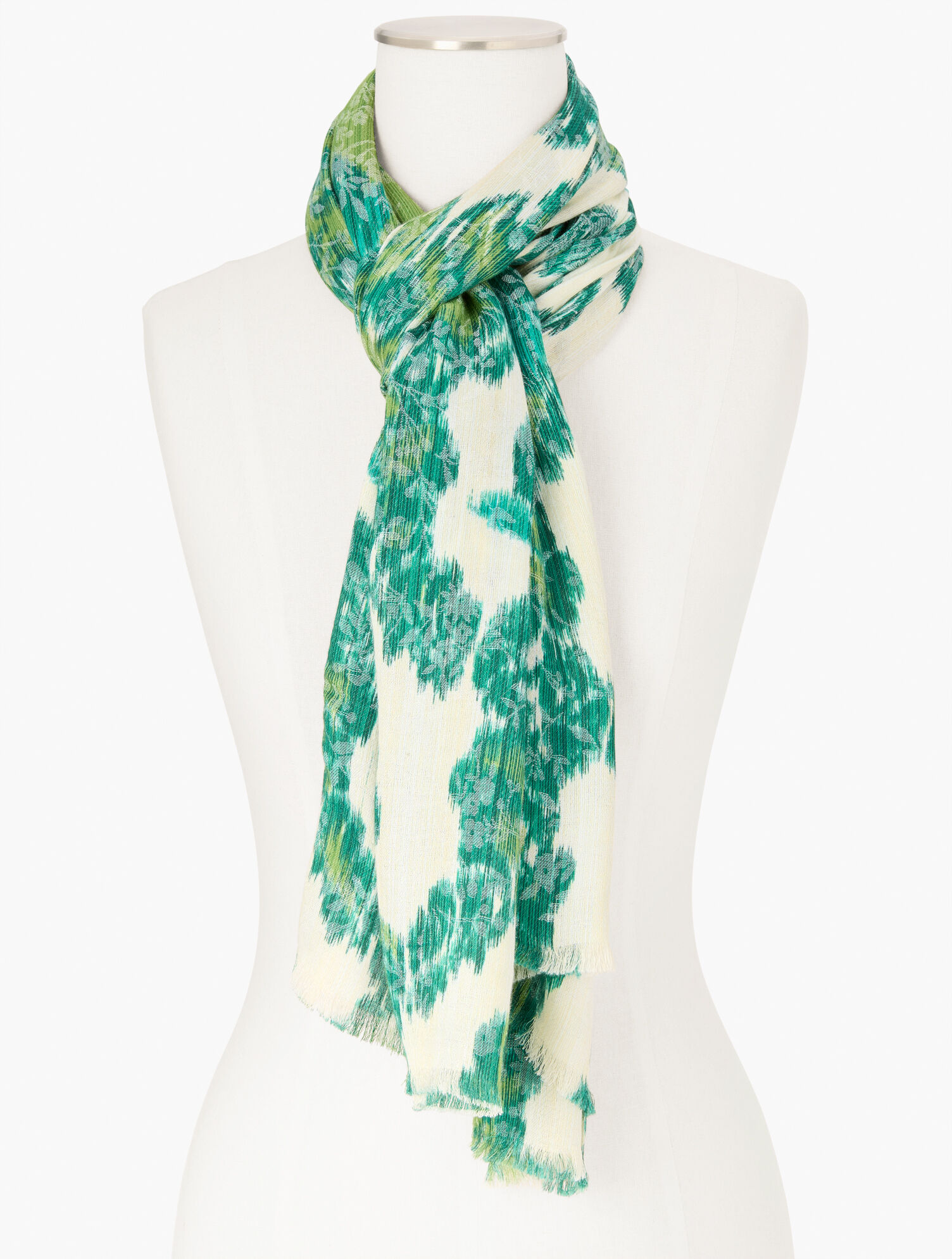 Watercolor Damask Oblong Scarf