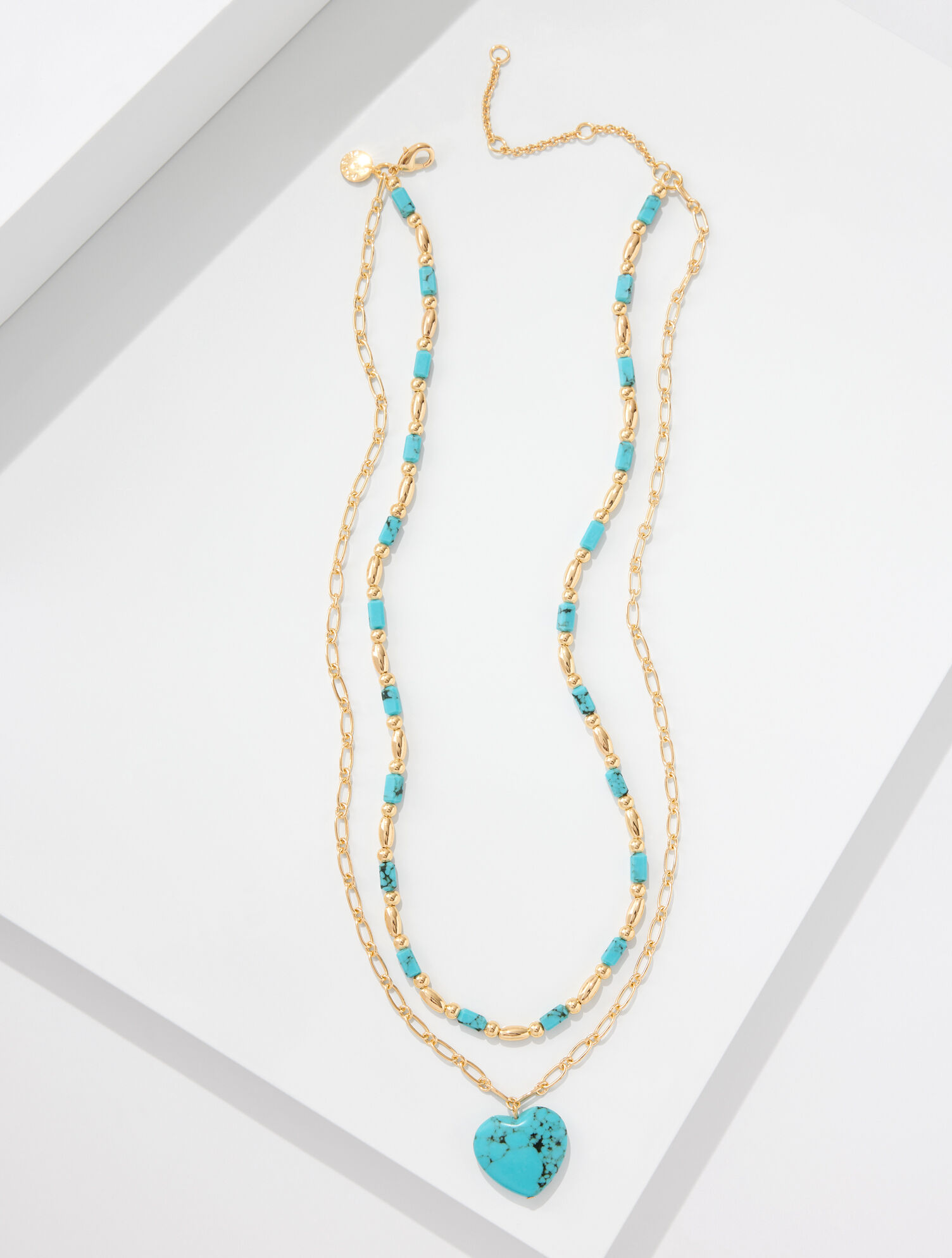 Enamel Heart Layer Necklace - thumbnail 4