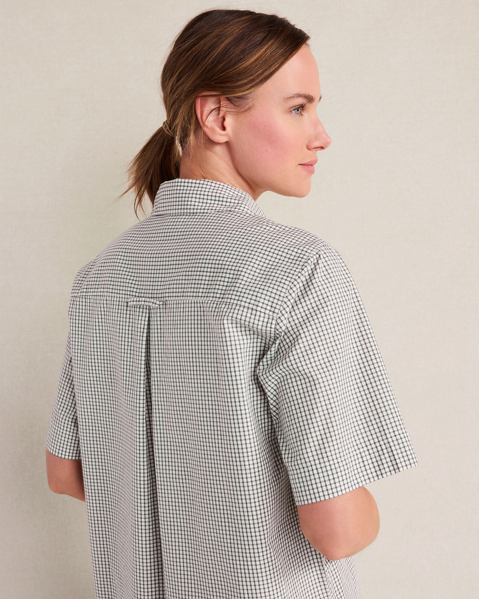 gingham cotton poplin dress Estelle Blue Gingham Cotton Dress | Dresses