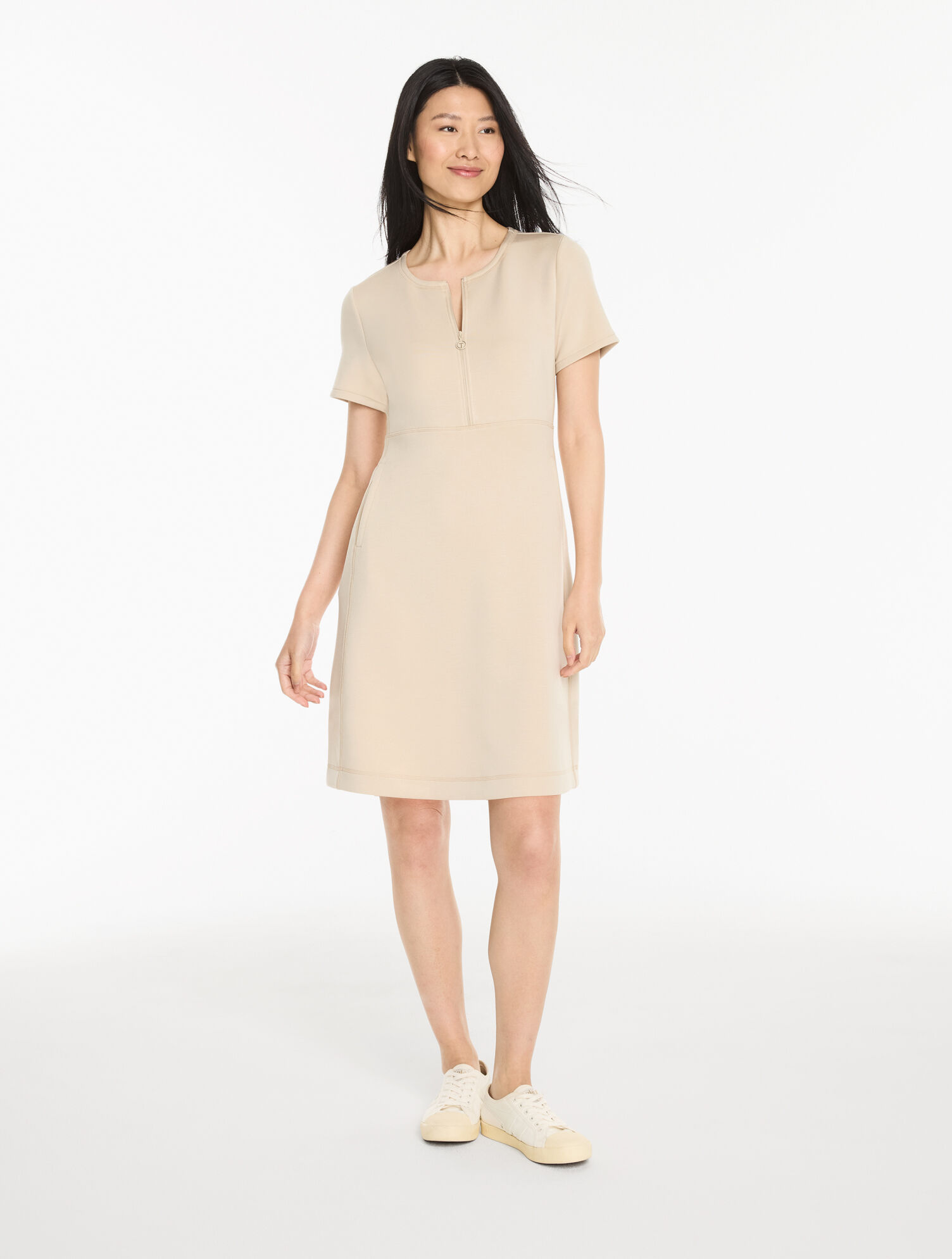AirKnit Stretch Zip Front Dress