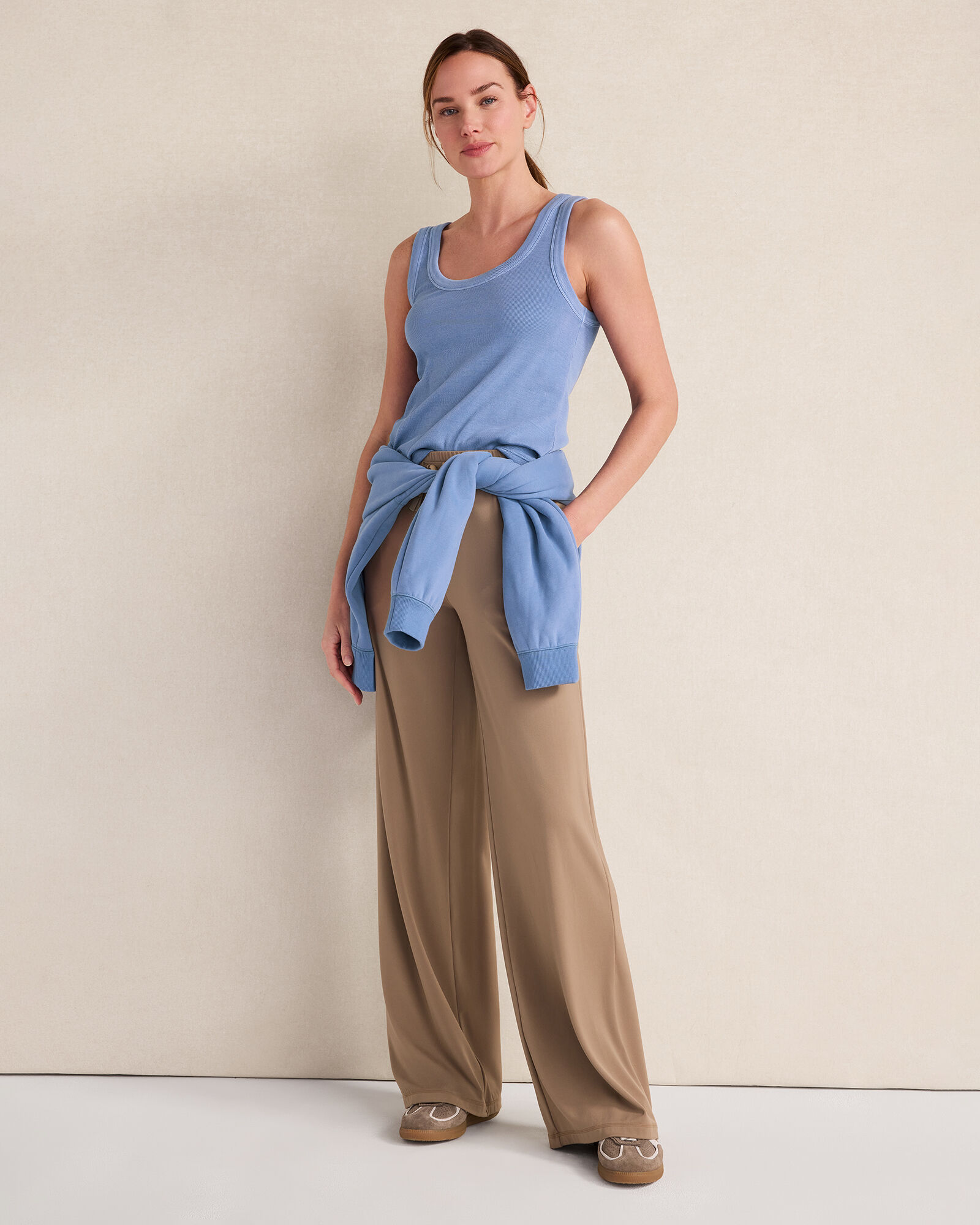 Garment-Dyed Organic Cotton Scoop Neck Tank