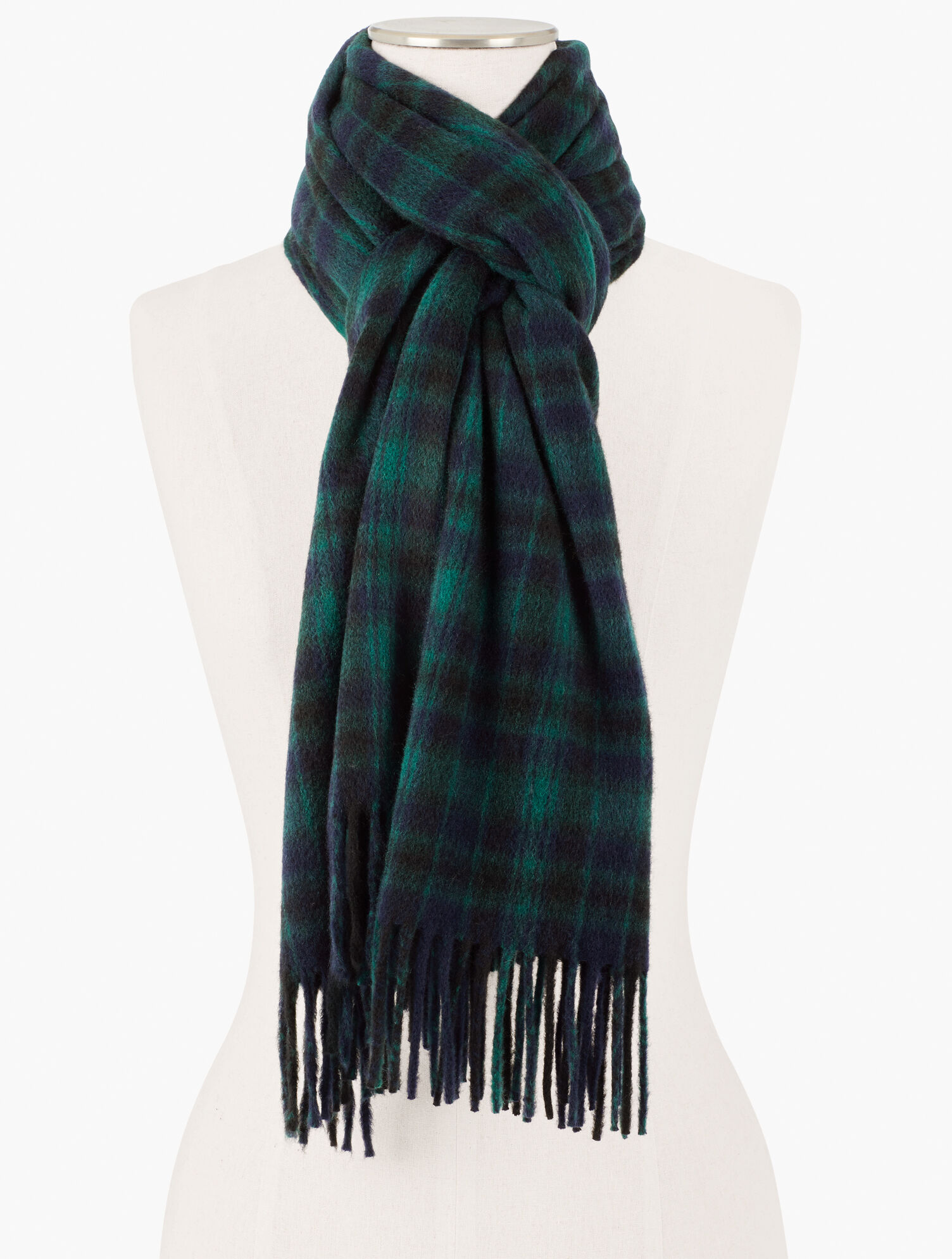 Cashmere Black Watch Tartan Wrap Scarf