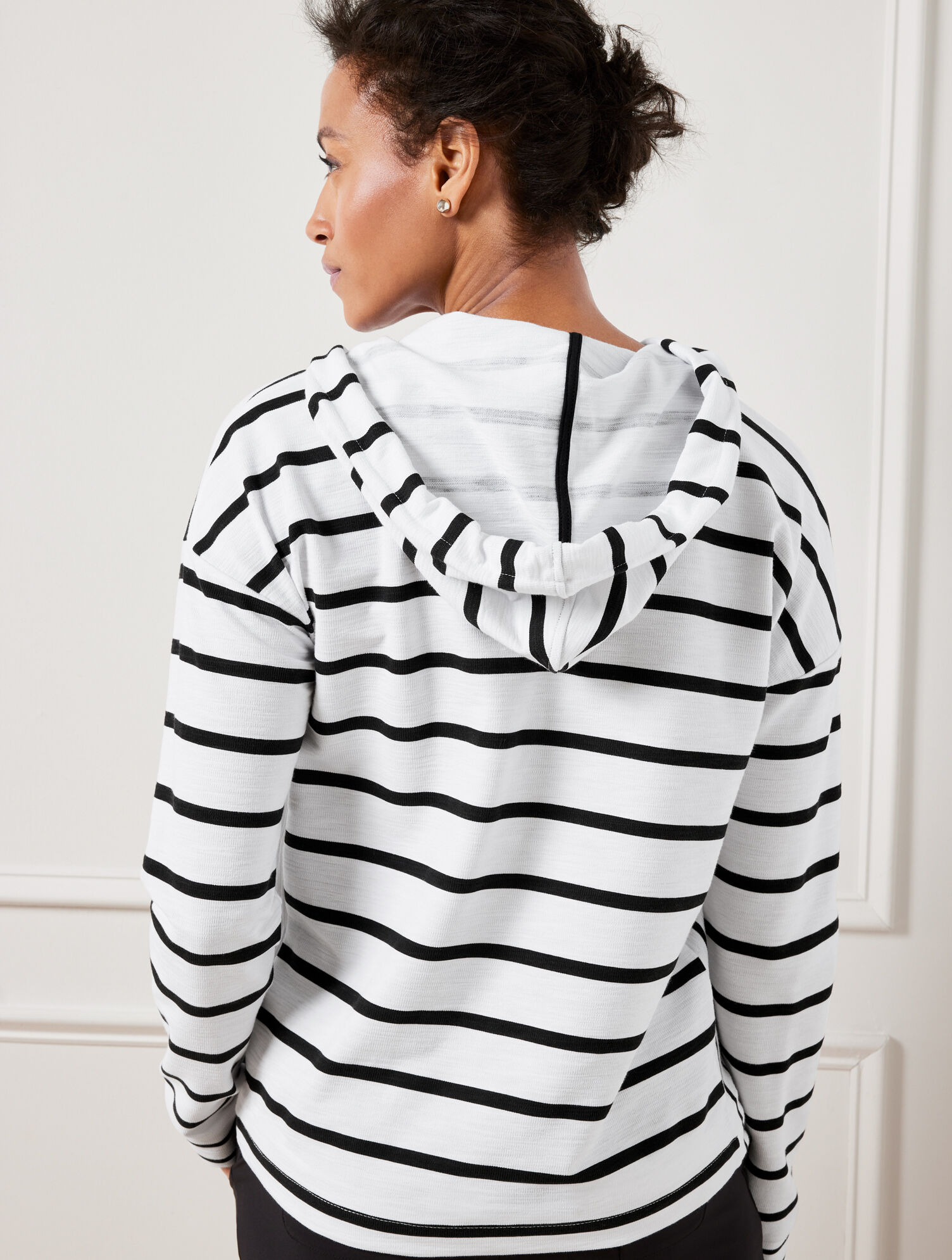 Robin Stripe Jersey Hooded Pullover
