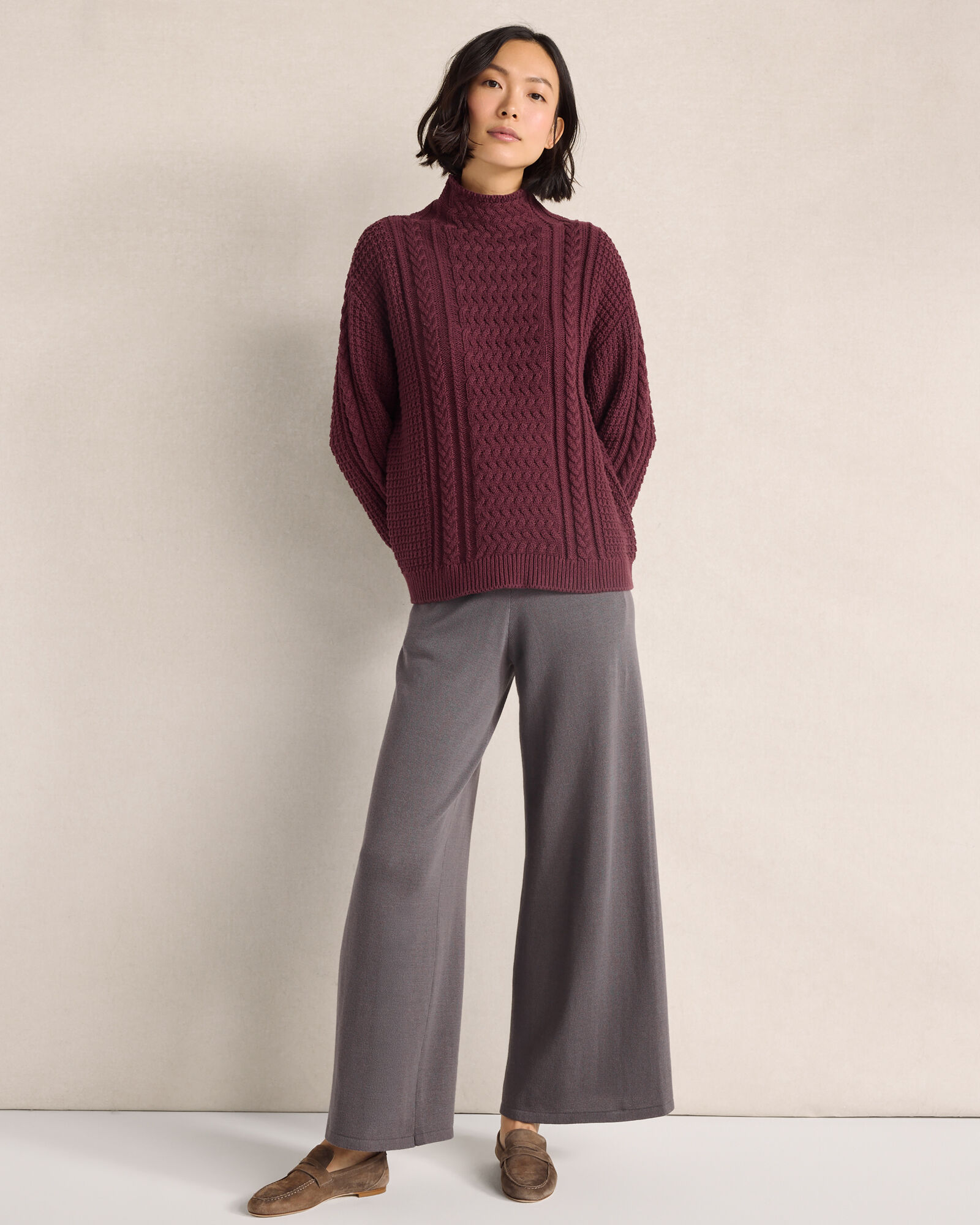 Organic Cotton Wide Leg Pants