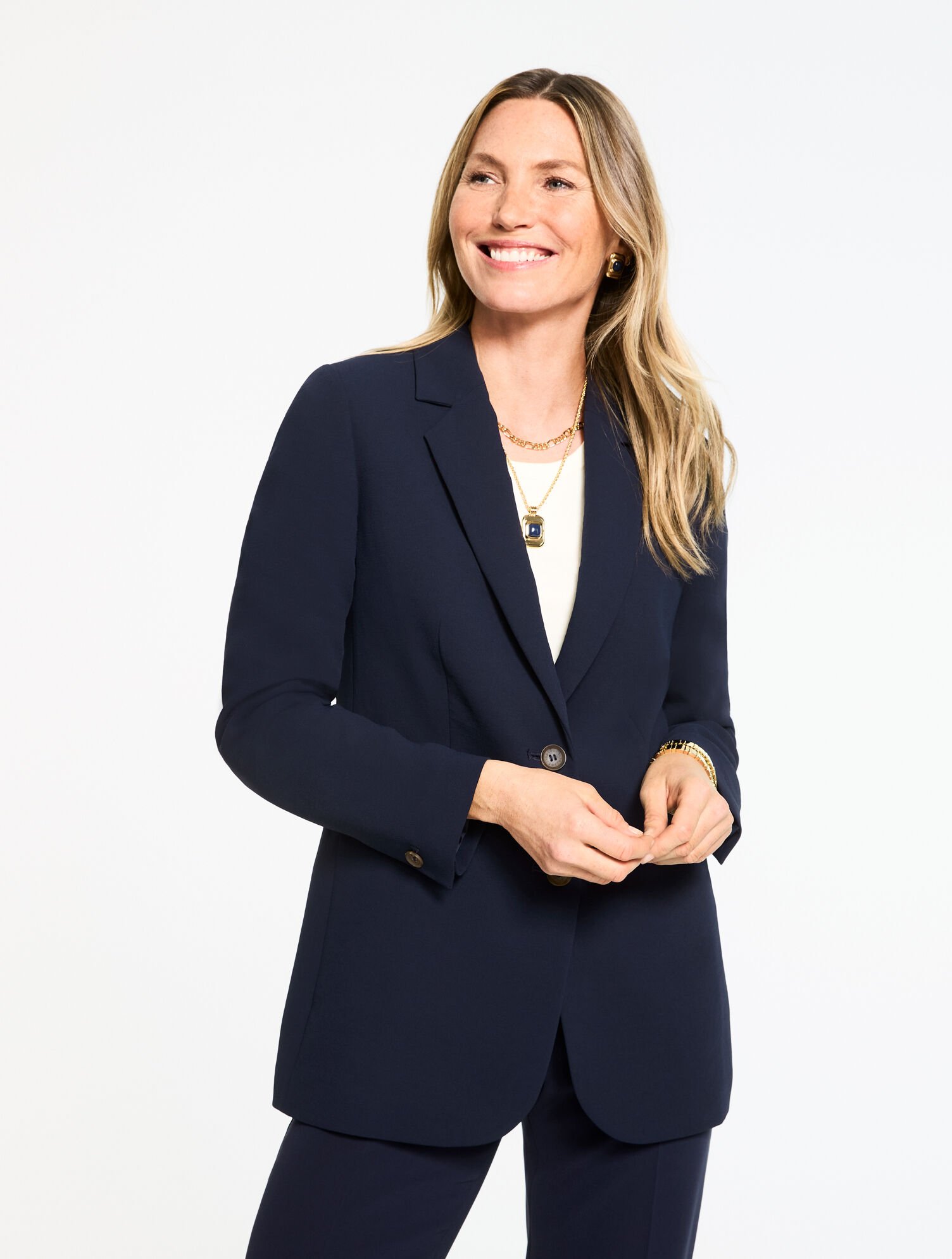 Polished Crepe Blazer