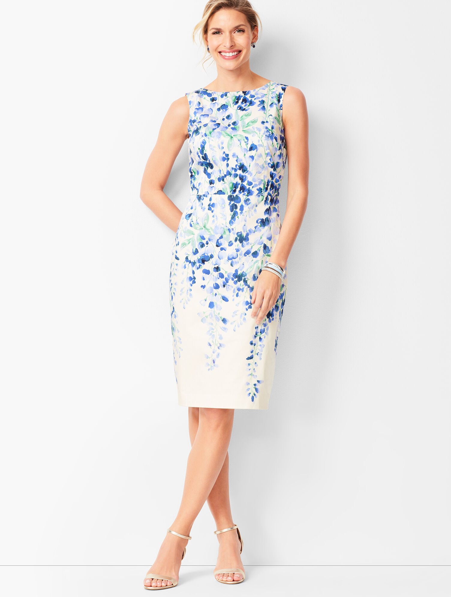 open lace back dress Pastel Floral Print Pleated Tennis Dress - Athleisure
