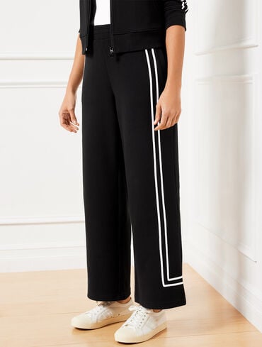 Pique Tipped Wide Leg Pants