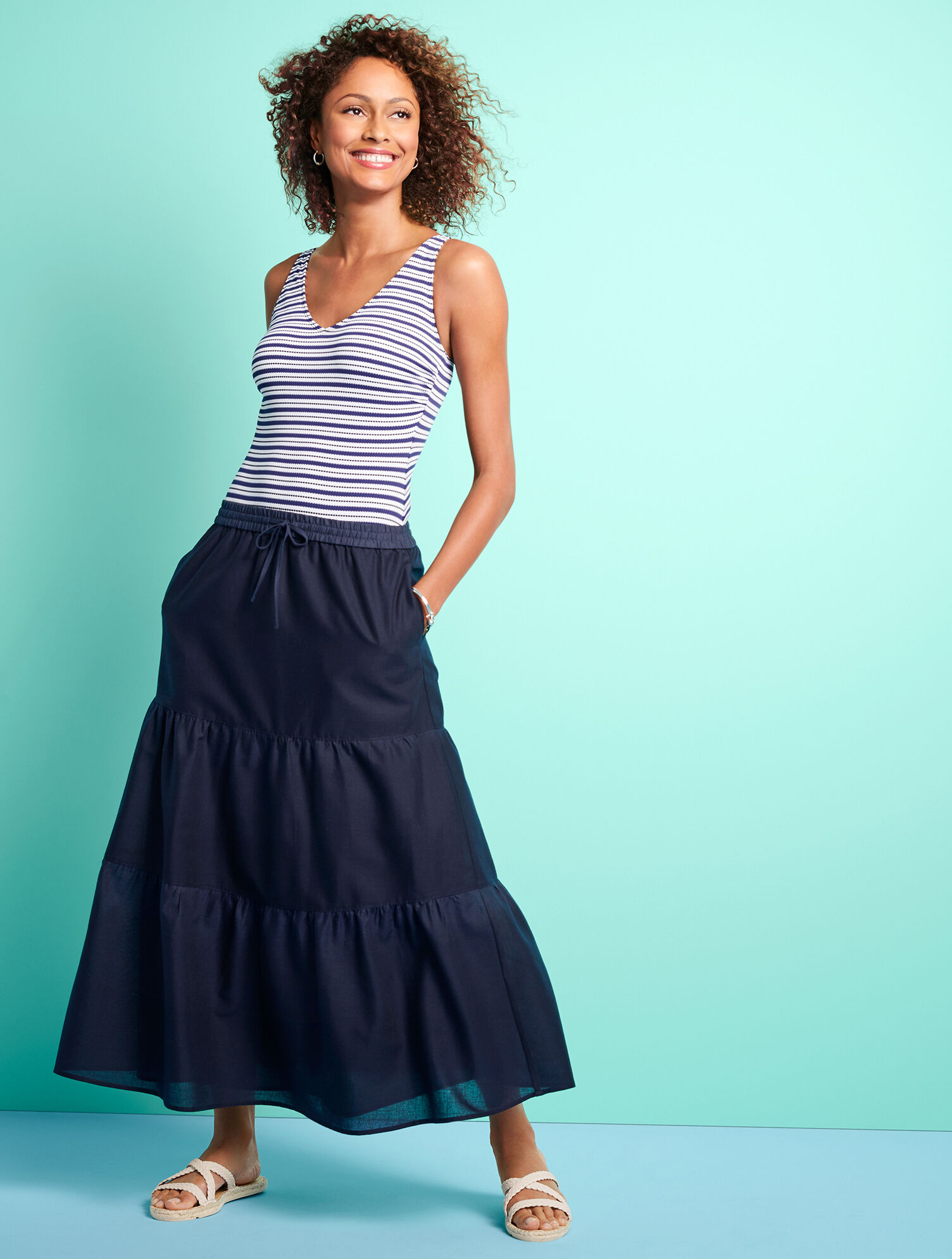 Tiered Maxi Skirt - Solid | Talbots