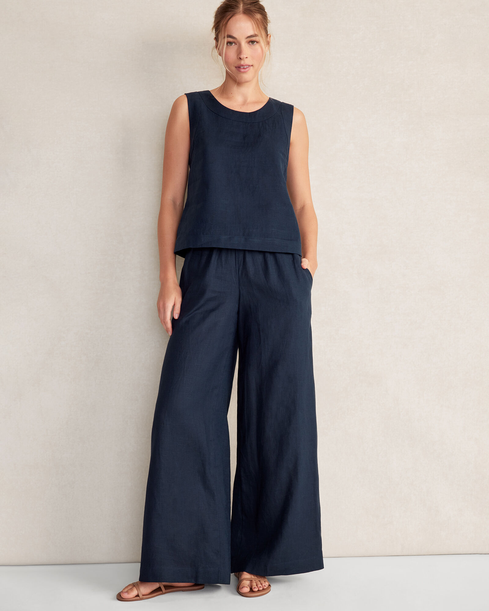 Mel Linen Wide Leg Pant main image 1