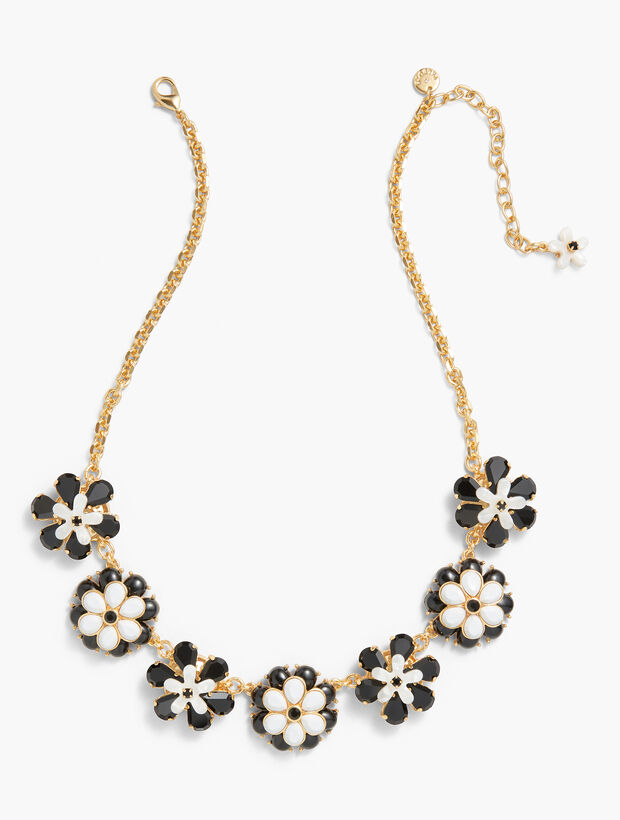 Black &amp; White Floral Necklace