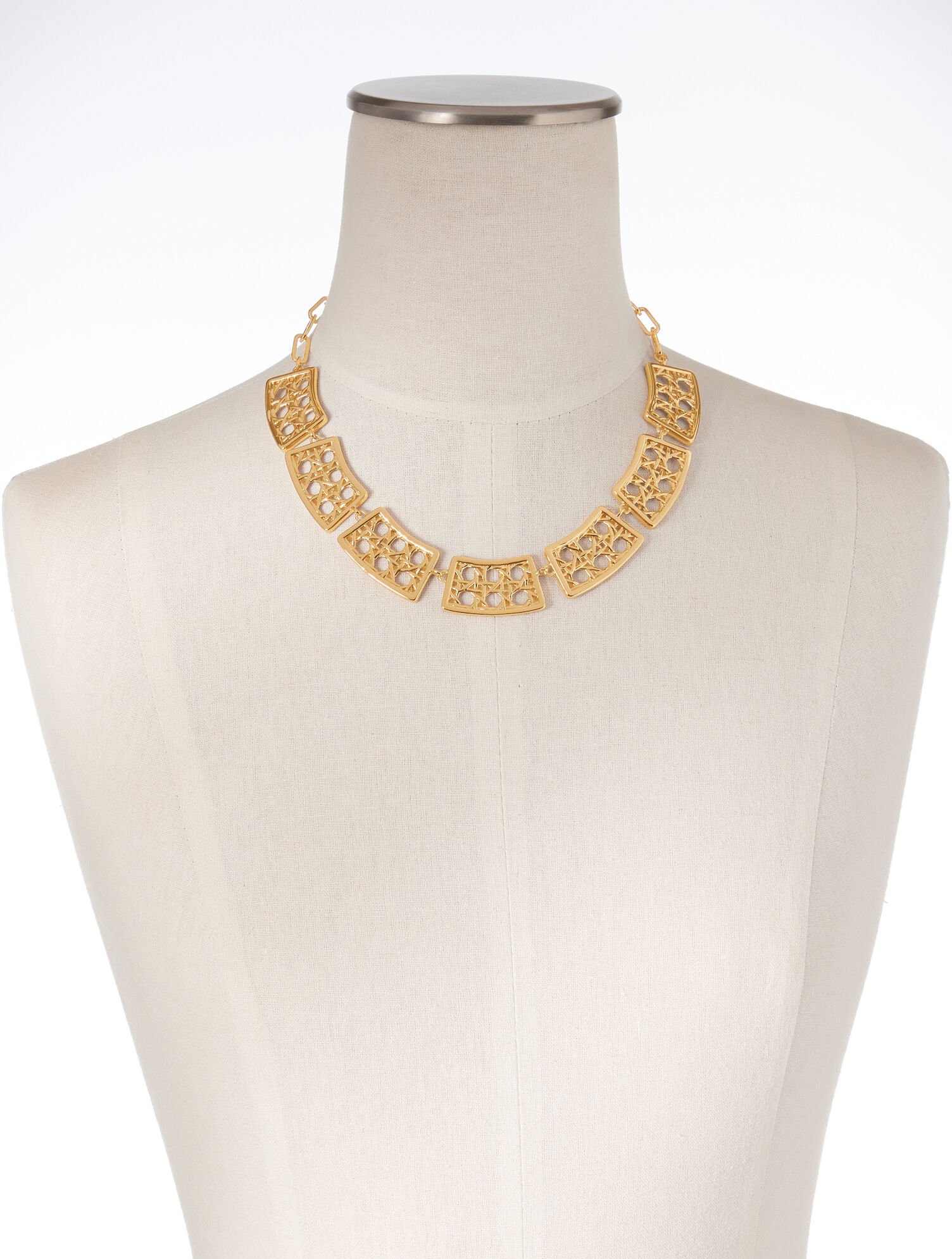 Rattan Texture Collar Necklace