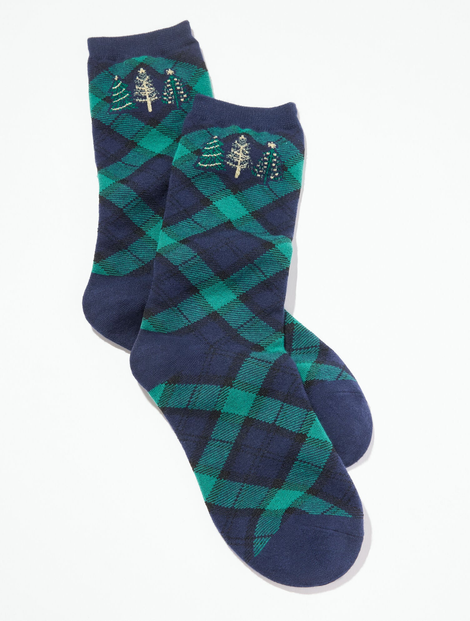 Festive Trees Trouser Socks