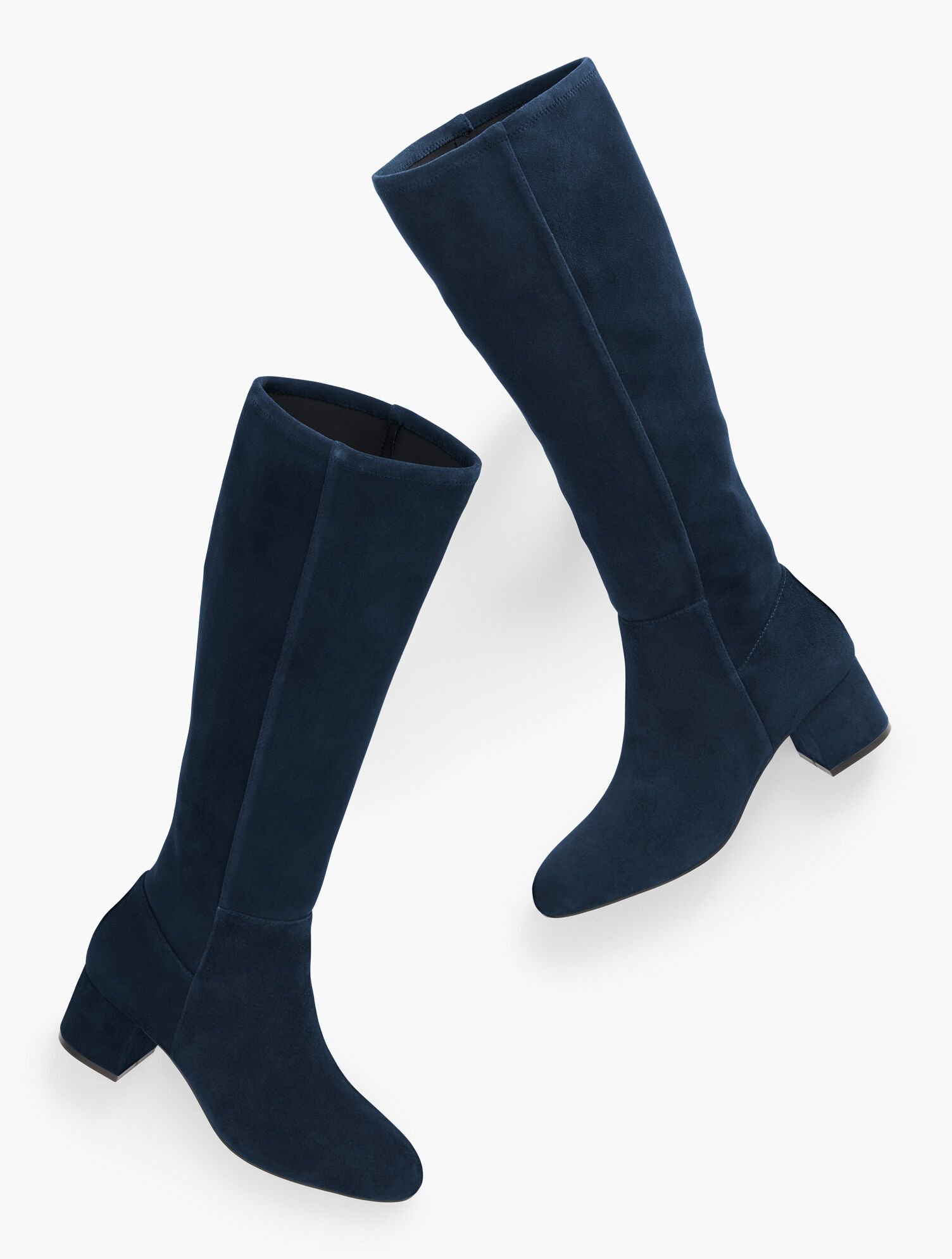 Sophie Stretch Suede Knee High Boots Talbots