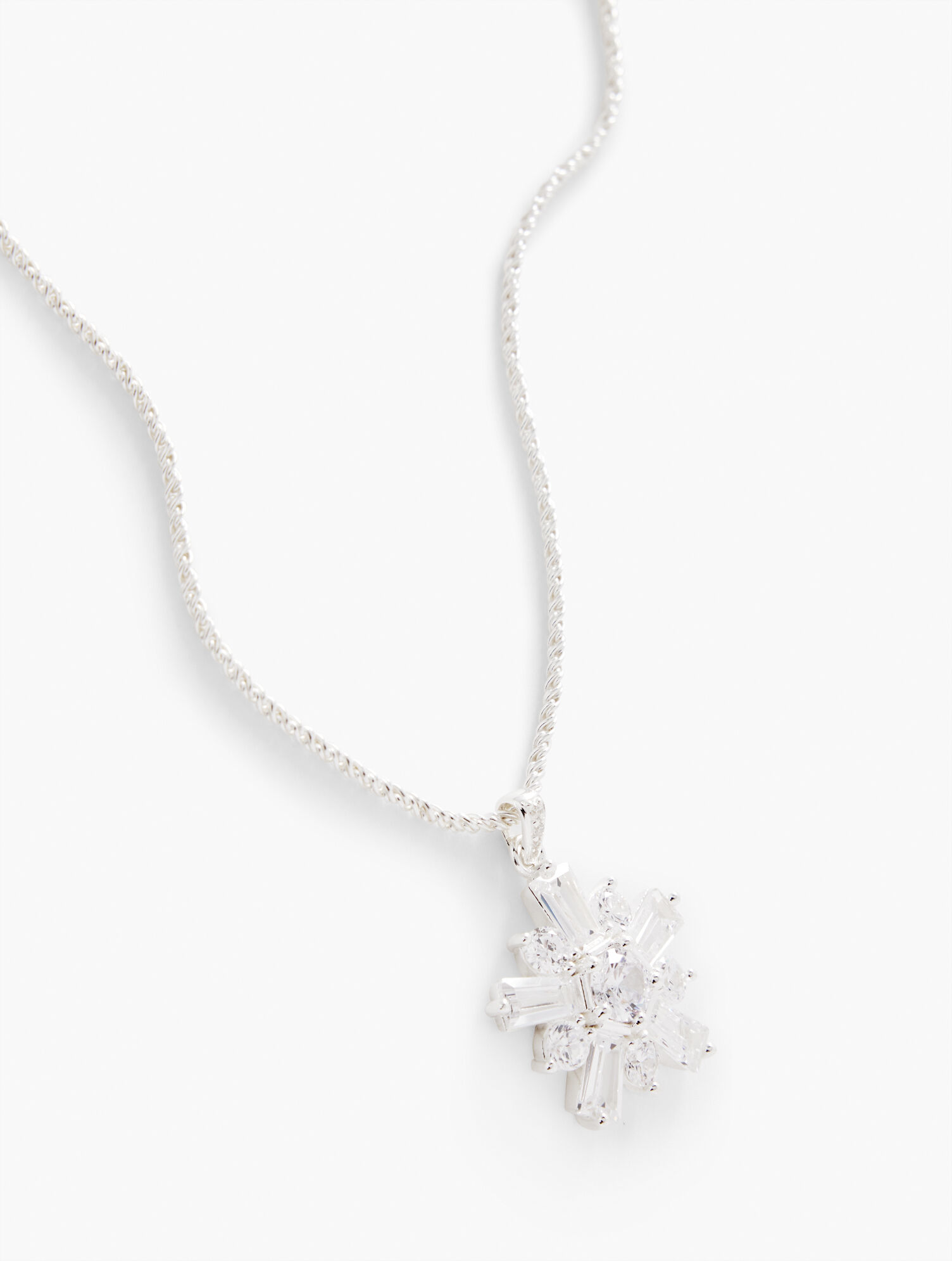 Sterling Silver Snowflake Pendant Necklace