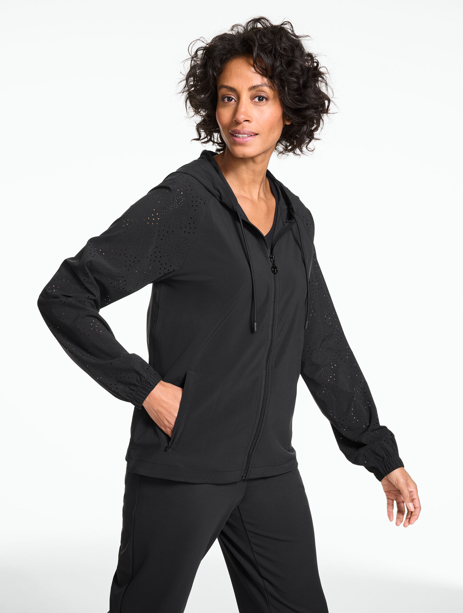 Lightweight Woven Stretch Jacket - Laser Cut