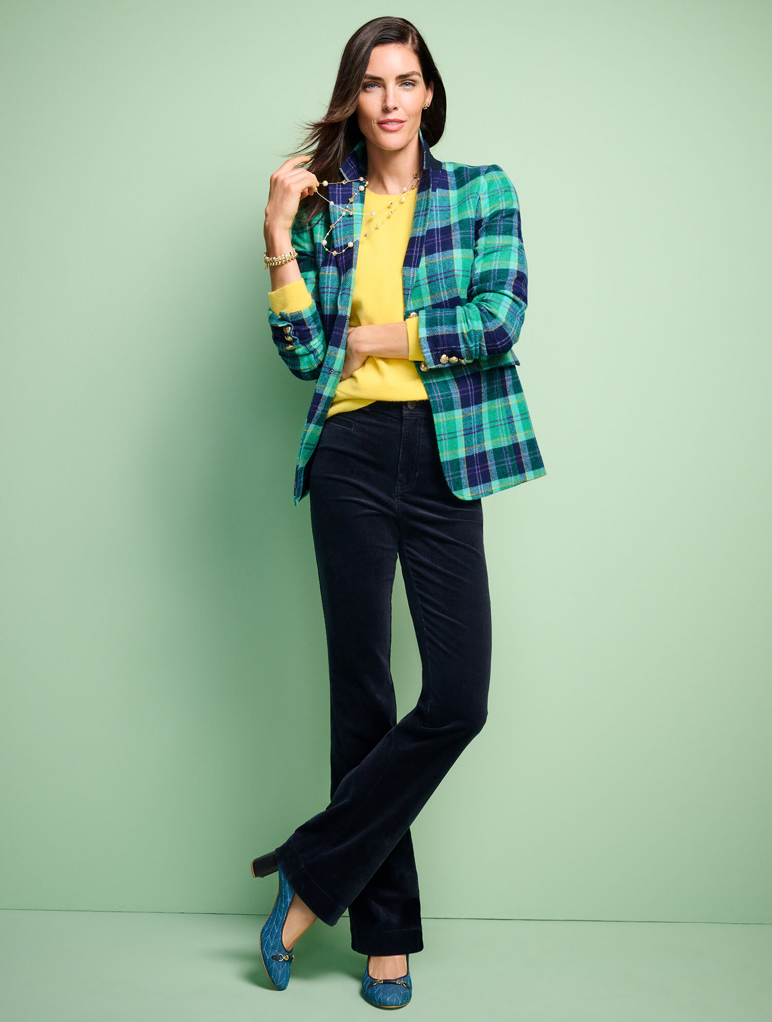 Classic Shetland Blazer - Aspen Plaid | Talbots