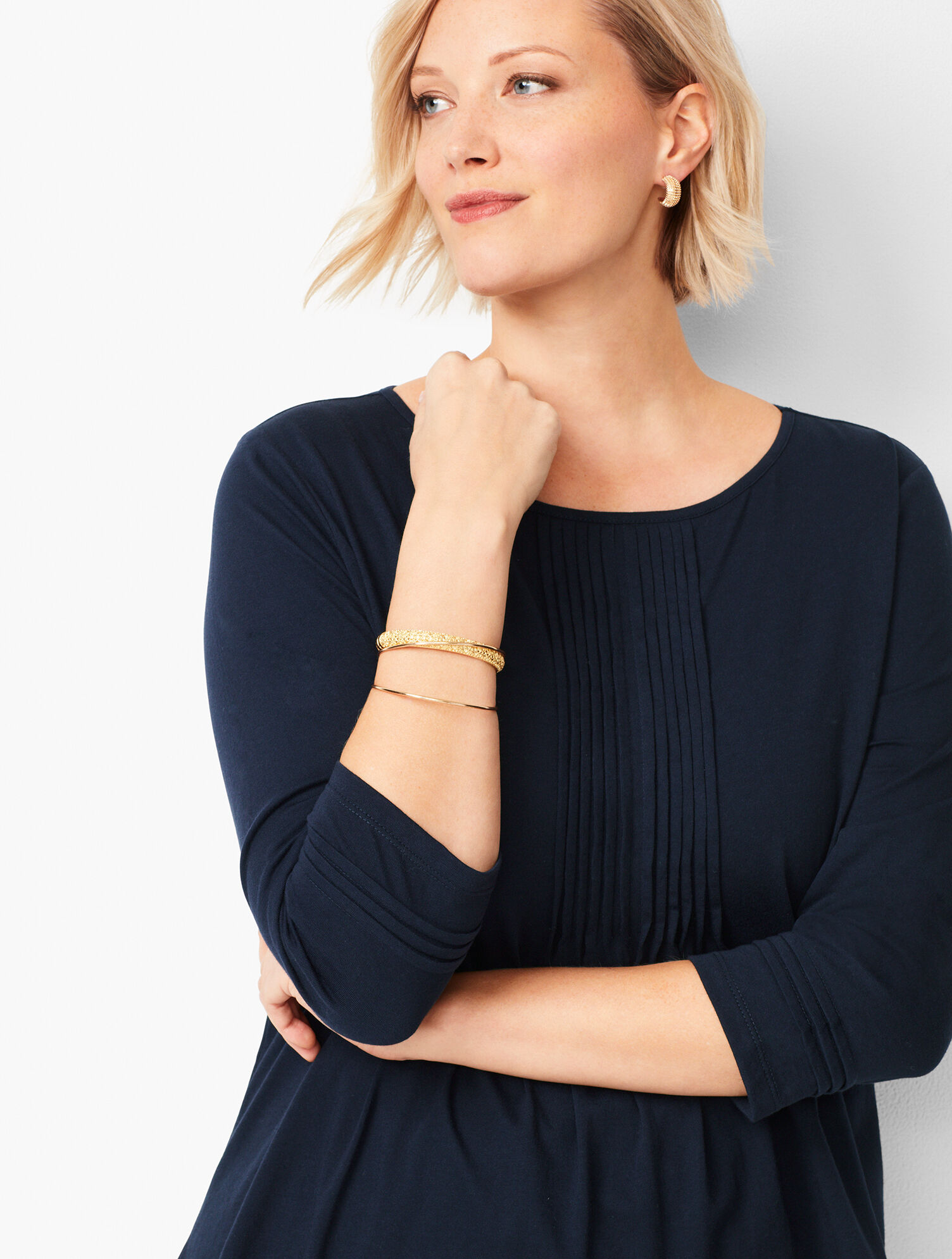 Plus Size Pintuck Tunic