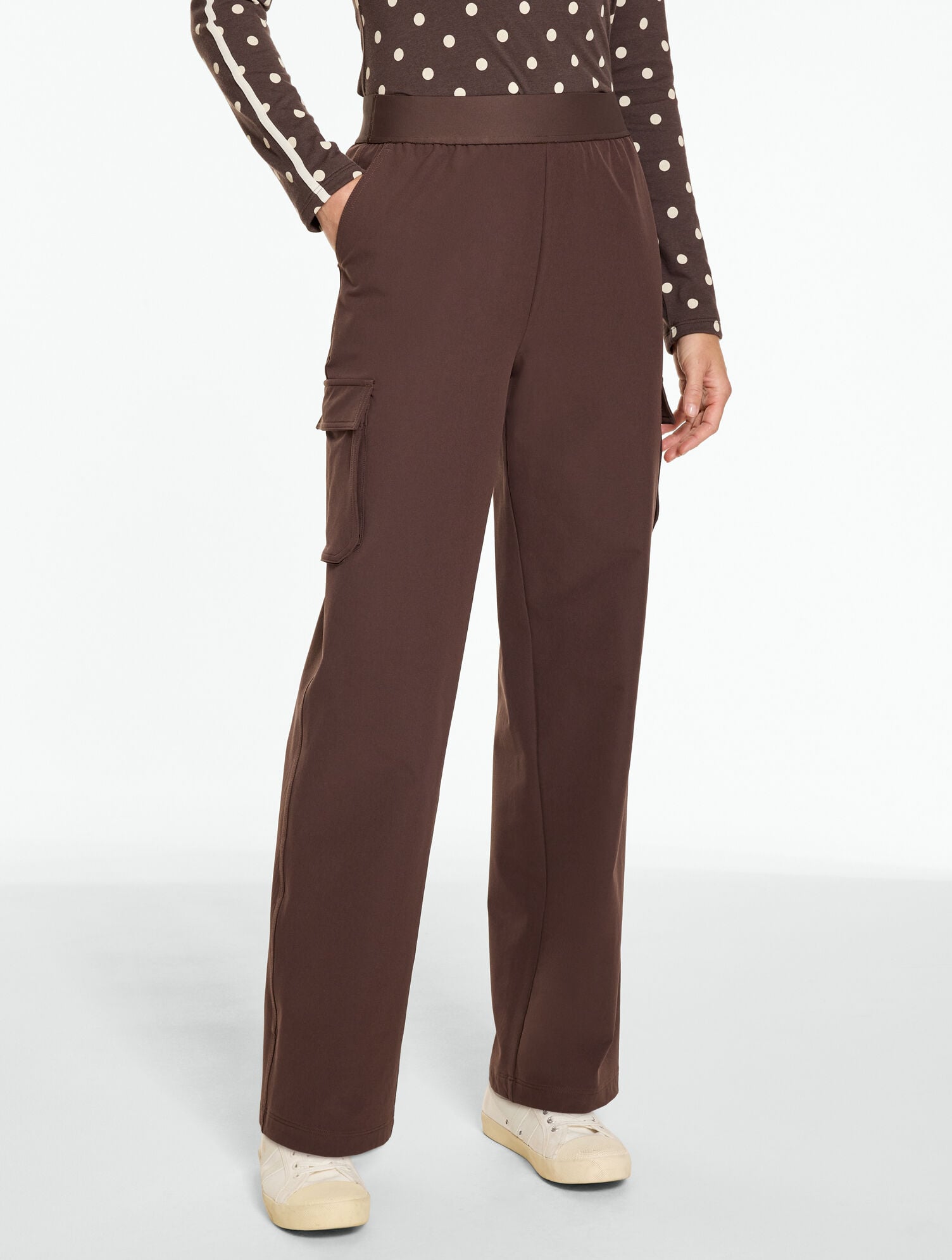 Woven Wide Leg Cargo Pants